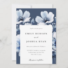 Navy Blue Floral Wedding