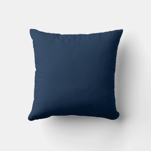 Navy Blue Floral Wedding Monogram Pillow | M Kussen (Achterkant)