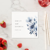 Navy Blue Floral Wedding Servet (Insitu)