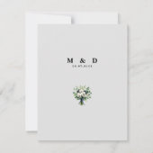 Navy Blue Floral Wedding Table Numbers (Achterkant)