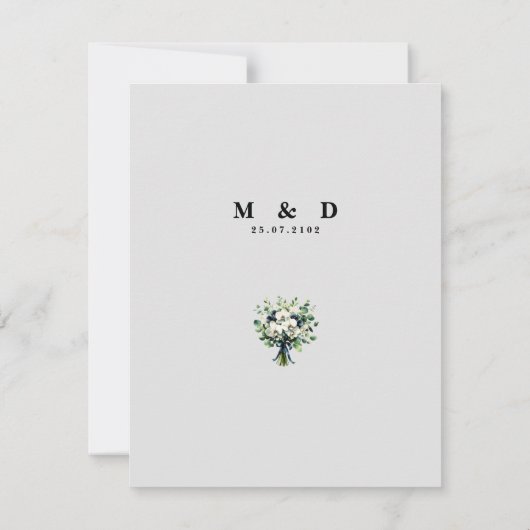 Navy Blue Floral Wedding Table Numbers (Achterkant)