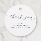 Navy Blue Floral Wildflower Wedding for Labels (Achterkant)