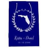 Navy Blue Florida Map Wedding Welcome Swag Medium Cadeauzakje