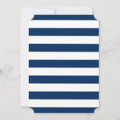 Navy Blue Flower Vrijgezellenfeest Kaart (Achterkant)