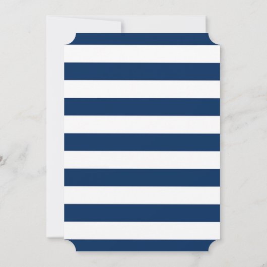 Navy Blue Flower Vrijgezellenfeest Kaart (Achterkant)