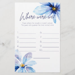 Navy blue Flower Waar waren we vrijgezellenfeest s