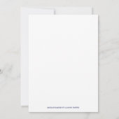 NAVY BLUE FLOWER WEDDING INVITATION KAART (Achterkant)