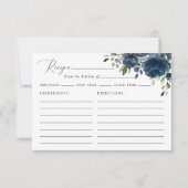 Navy Blue Flowers, Groen, Vrijgezellenfeest Recept (Voorkant)