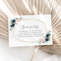 Navy Blue Flowers, roze bloemen, boeken voor Baby