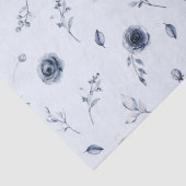 Navy Blue Flowers Tissuepapier (Detail)