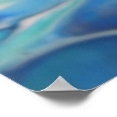 Navy Blue Fluid Abstract Modern Marmer Swirl Art Poster (Hoek)