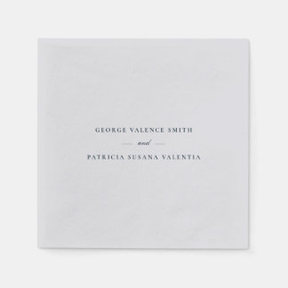 Navy Blue Formal Calligraphy Elegant | Weddenschap Servet