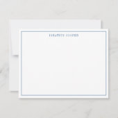 Navy Blue Formal Elegant Stylish Thin Border Notitiekaartje (Voorkant)