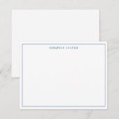 Navy Blue Formal Elegant Stylish Thin Border Notitiekaartje (Voorkant / Achterkant)