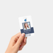 Navy Blue Foto Beveiligings-ID Arts-Assistent Badge (Handheld)