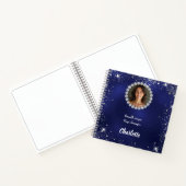 Navy blue foto diamanten inspirerend quote notitieboek (Binnen)