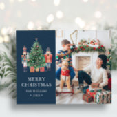 Navy Blue Foto Feestdagenkaart