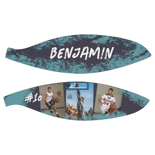 Navy & Blue Foto gepersonaliseerd Basketbal (Panelen)