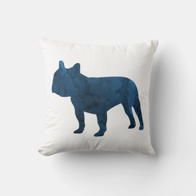 Navy Blue French Bulldog ook bekend onder de naam  Kussen (Voorkant)