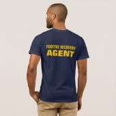 Navy blue FUGITIVE RECOVERY AGENT T shirt (Achterkant volledig)