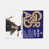 Navy Blue Fun Facts & Photo 2023 Afstudeerder Afst Fleece Deken (Voorkant (Horizontaal))