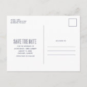 Navy Blue Funny Photo Wedding Save the Dates Aankondigingskaart (Achterkant)