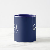 Navy Blue G-Pa jaar ingesteld Mok (Midden)