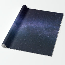 Navy Blue Galaxy Sterrennacht Stars Cadeaupapier