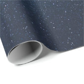 Navy Blue Galaxy Sterrennacht Stars Cadeaupapier (Rol Hoek)