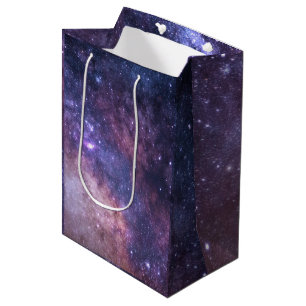 Navy Blue Galaxy Sterrennacht Stars Modern Medium Cadeauzakje