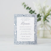 Navy Blue Garden Kerk Communie Bevestiging Briefkaart (Staand voorkant)