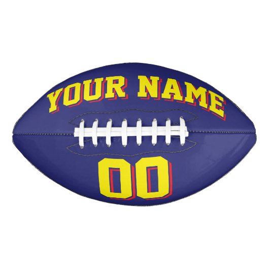 NAVY BLUE GEEL EN RED Custom Football (Voorkant)