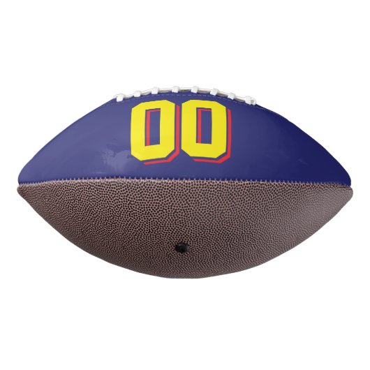 NAVY BLUE GEEL EN RED Custom Football (Gedraaid 270)