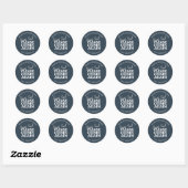 Navy Blue  geïnspireerd dank u Ronde Sticker (Vel)