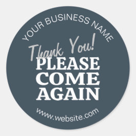 Navy Blue geïnspireerd dank u Ronde Sticker