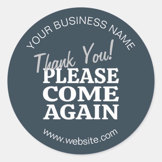 Navy Blue  geïnspireerd dank u Ronde Sticker (Voorkant)