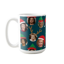 Navy Blue Gekke Christmas Pet Six Photo Collage