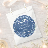 Navy Blue gemaakt van Love Food Gift Bag Bedankzakje (Geknipt)