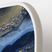 Navy Blue Geode Monogram en naam  Pickleball Paddle (Links Detail)