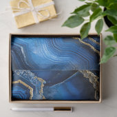 Navy Blue Geode Slice met Gouden Aderen Tissuepapier (Geschenk)