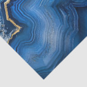 Navy Blue Geode Slice met Gouden Aderen Tissuepapier (Detail)