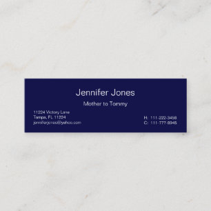 Navy Blue Geometric Calling Card Contactkaartje