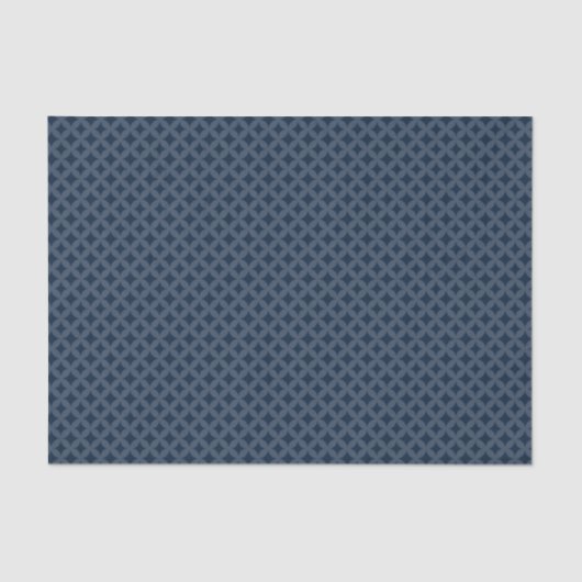 Navy Blue Geometric Diamonds Tissuepapier (Voorkant)