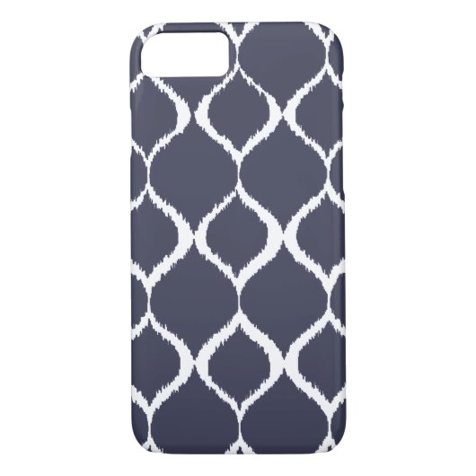 Navy Blue Geometric Ikat Tribal Print Pattern Case-Mate iPhone Case (Achterkant)