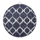 Navy Blue Geometric Ikat Tribal Print Pattern Dartbord (Voorkant)