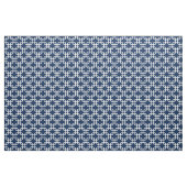 Navy Blue Geometric Links Patroon Stof (Yard (91,4 cm))