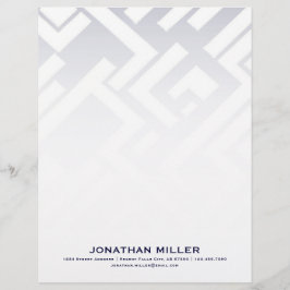 Navy Blue Geometric Shapes Letterhead Briefhoofd