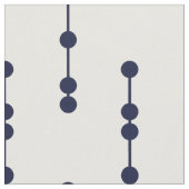 Navy Blue Geometric Stippen Pattern Stof (Close Up)