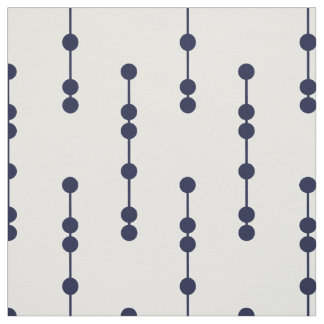 Navy Blue Geometric Stippen Pattern Stof