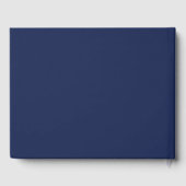 Navy Blue gepersonaliseerd Baby shower gastenboek (Achterkant)